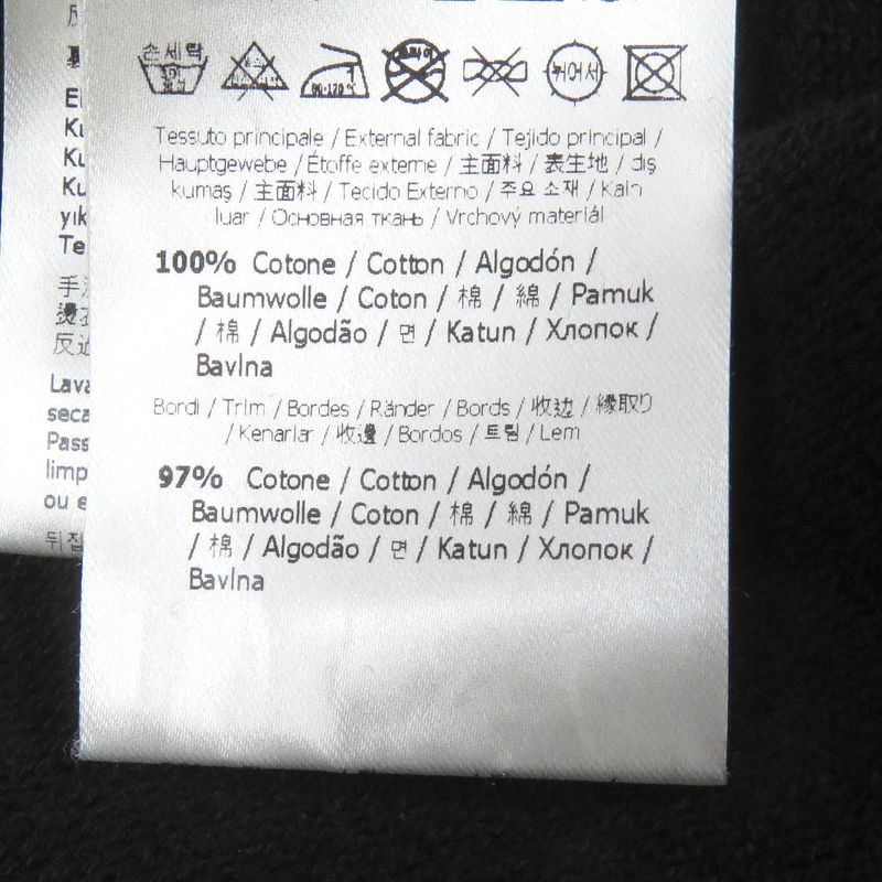 Fendi Fy0178 100% Cotton FF Logo Zucca Patch Sweatshirt Black S Made In Italy