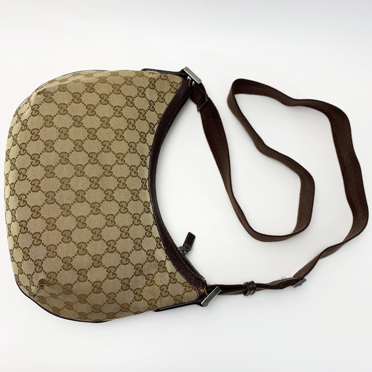 Gucci Shoulder Bag 181092 Brown X Light Brown Canvas X Leather