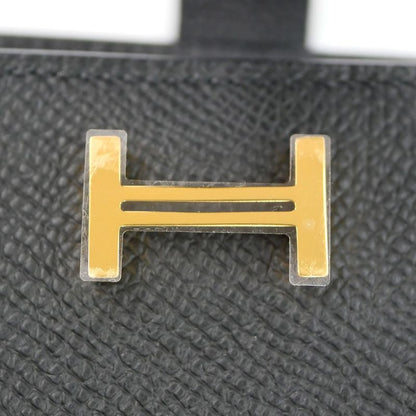 Hermes Bearn Mini Bifold Wallet Black Gold Hardware Vo-epson Black Noir