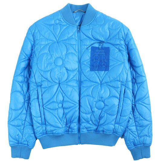 Louis Vuitton 22SS Hlb51e Monogram Flower Quilted Jacket Blouson Blue 48 Made