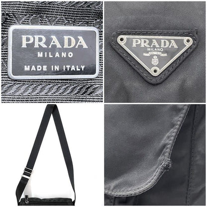 Prada Shoulder Bag Black NERO Tessuto Bt8994