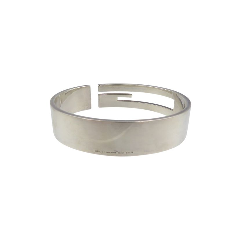 Gucci G Logo Cutout G Silver 925 Bangle 0976 Gucci