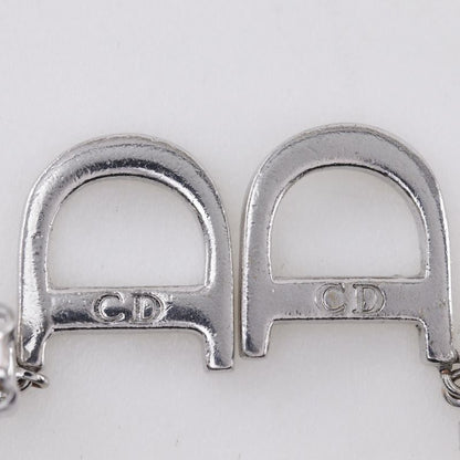 [dior] Christian Dior CD Logo Metal Silver Ladies 5.5g Earrings