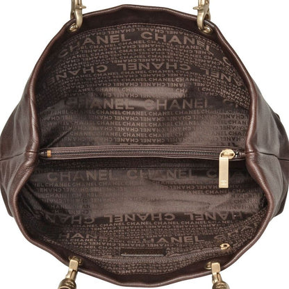 Chanel Coco Mark Decacoco Handbag Caviar Skin Brown Gold Hardware