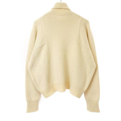 Celine by Phoebe Philo High Neck Cashmere Chunky Knit Sweater 2 3ds4 7720 Ivory