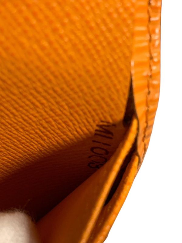 2841 Louis Vuitton Porte Monet Vieux Viennois Epi Orange Clasp M6324h Preowned