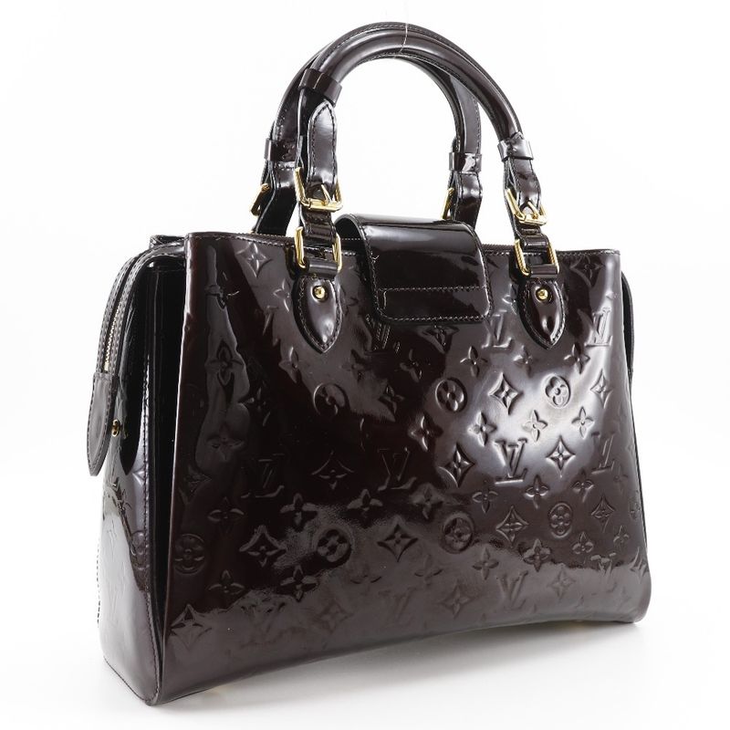 Louis Vuitton Melrose Avenue M93757 Monogram Vernis Amarante Gold Ladies Handbag