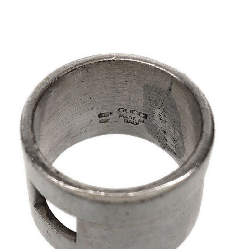 Gucci Square Cut Silver Ring Silver About Size 14