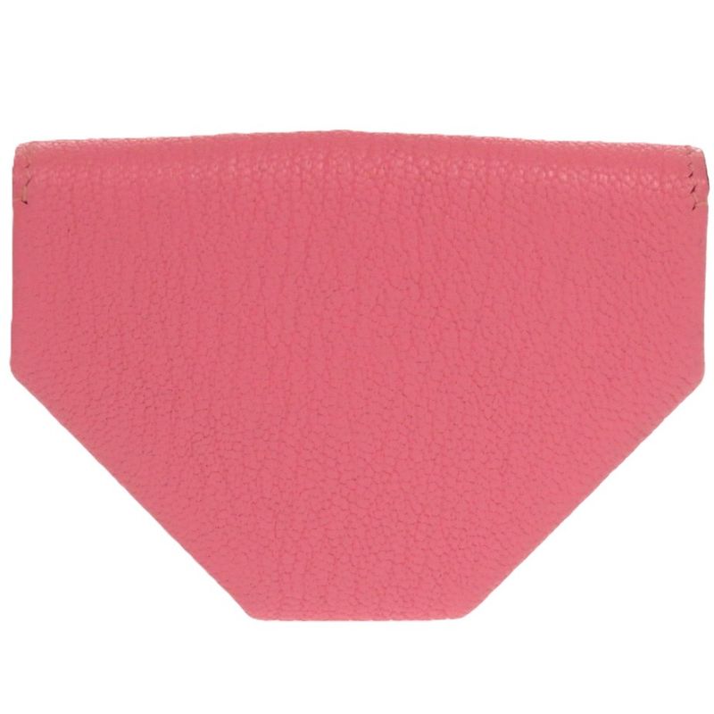 Hermes Le Van Cattle Chèvre Pink X Engraved 0449 Coin Case Hermes