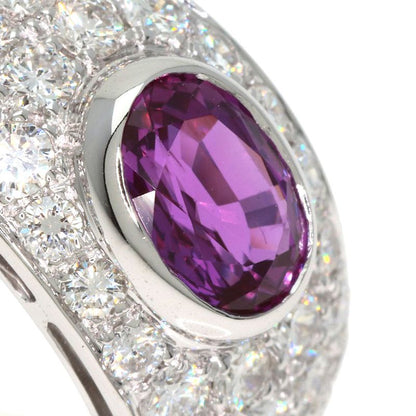 Bvlgari Bulgari Pink Sapphire Pavé Diamond Ring And Ring 18K White Gold Ladies