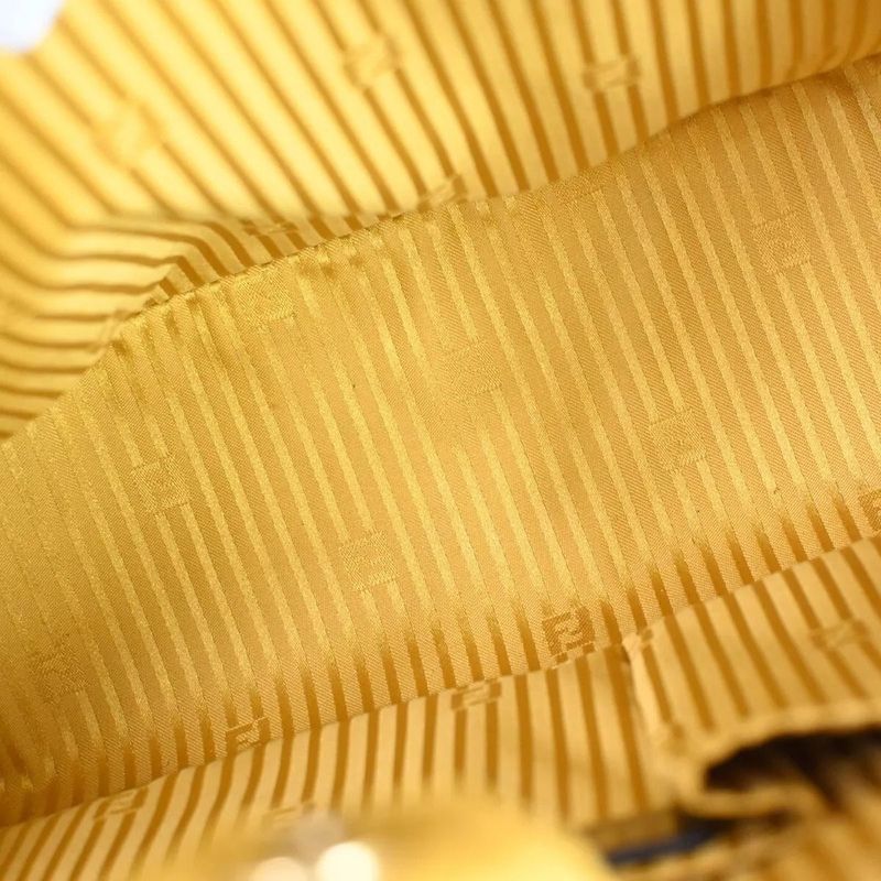 Fendi Shoulder Bag Handbag Yellow Leather 87bs147