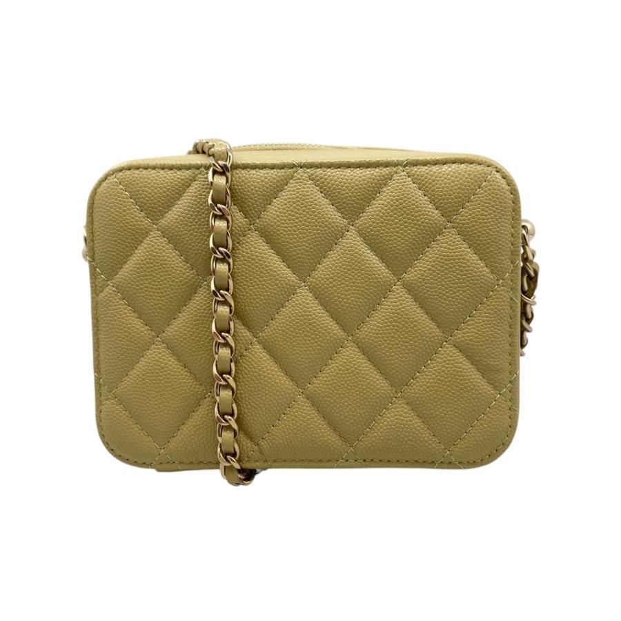 Chanel Shoulder Bag Mini Camera Bag Ap2426 Matelasse Caviar Skin Coco Mark