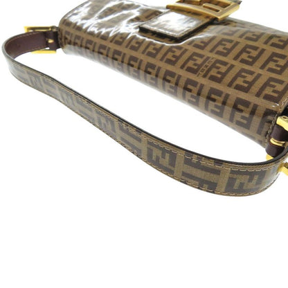 Fendi Zucchino Mamma Bucket Coated Canvas Brown Handbag 0894 Fendi