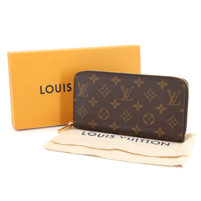 Louis Vuitton Monogram Zippy Wallet Round Zipper Long Wallet Brown M42616