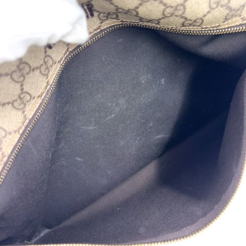 Gucci Crossbody GG Supreme PVC Brown Shoulder Bag Gold 211107