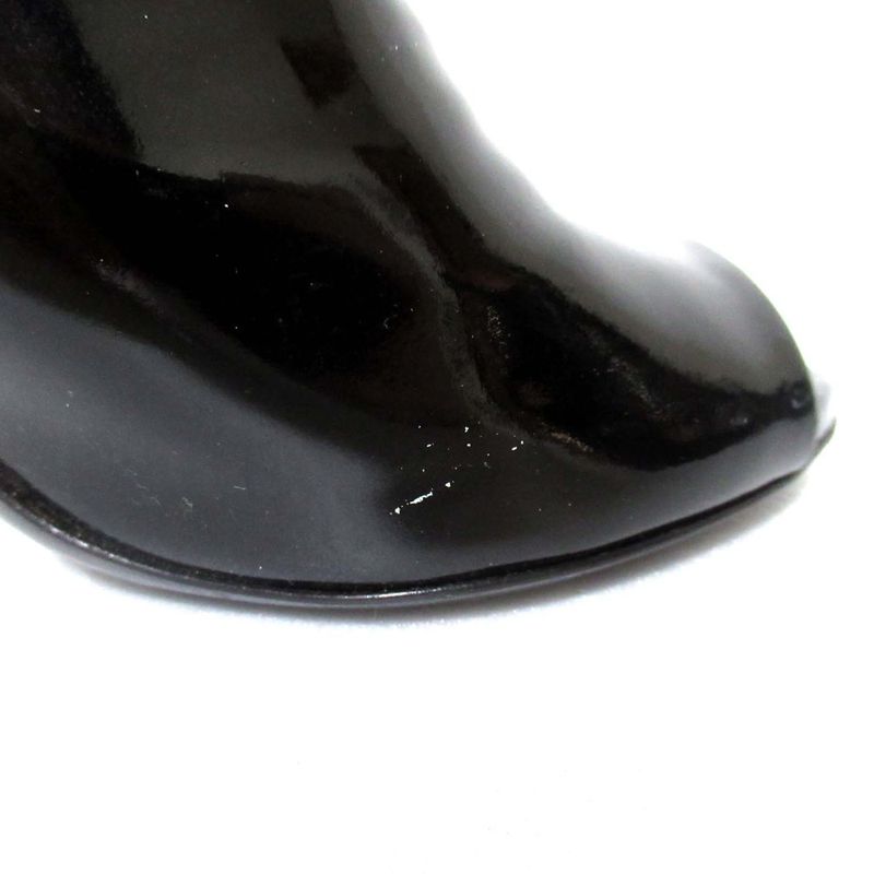 Gucci Patent Leather High Heel Lace Up Mules Sandals Size 36.5c Approx 23.5cm