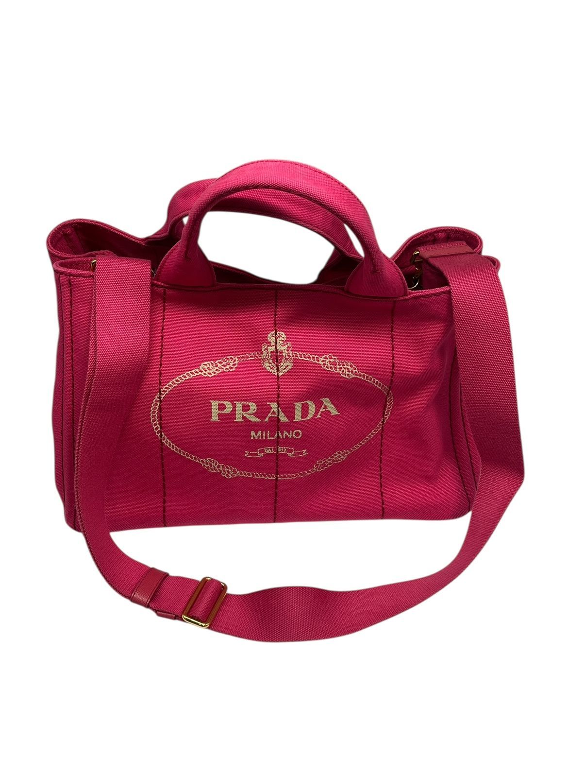 Prada Canapa Tote Tote Bag Shoulder Bag 2WAY Bag Pink Preowned