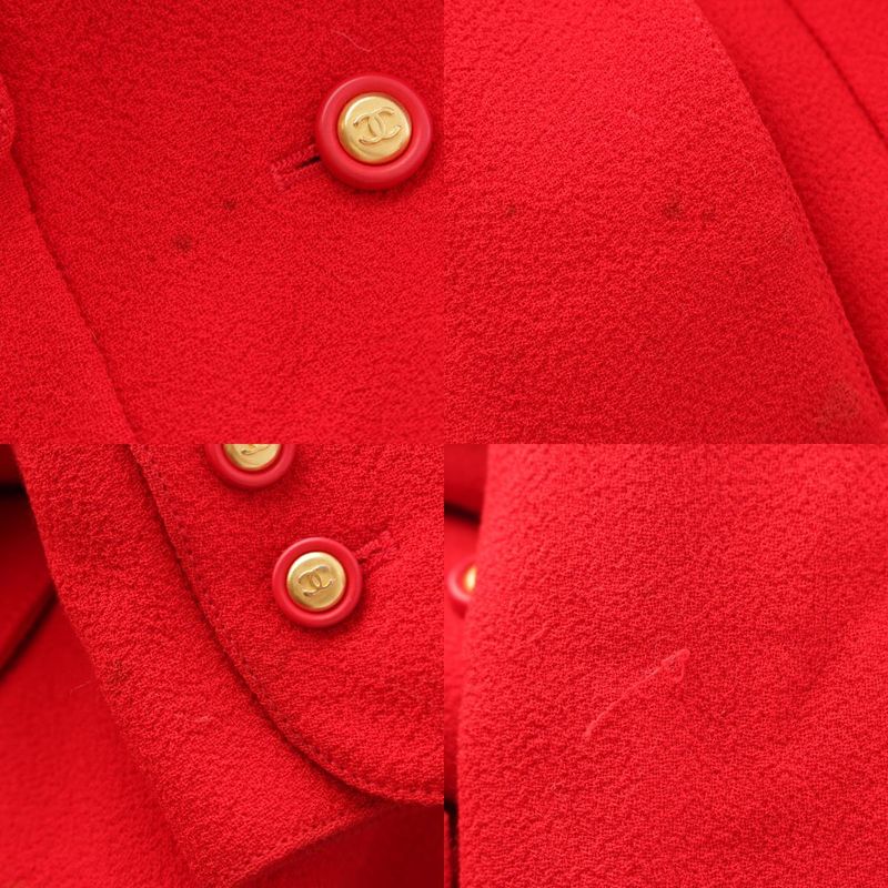 Chanel 96A Wool Coco Button Stand Collar Tweed Jacket Outerwear P08270v04977