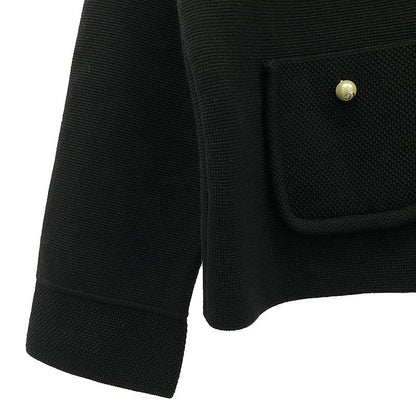 Christian DIOR - Logo Pearl Button Single Knit Jacket - 36 - Black - Women
