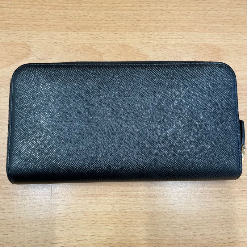 Prada Saffiano Round Zipper Long Wallet A25-1225