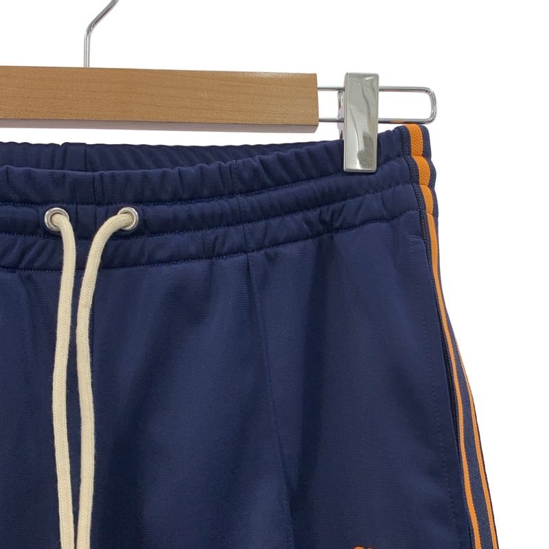 Celine - Sideline Logo Embroidery Flared Track Pants - S - Navy Orange - Women's