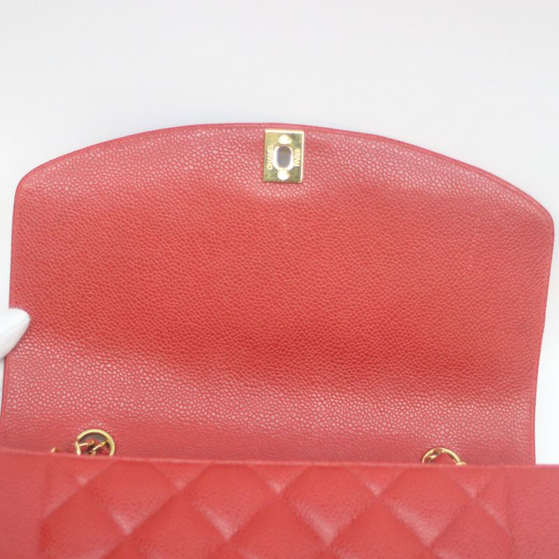 Chanel 2nd Unit Caviar Skin Red Diana 25 Chain Shoulder Bag Shoulder Bag Red