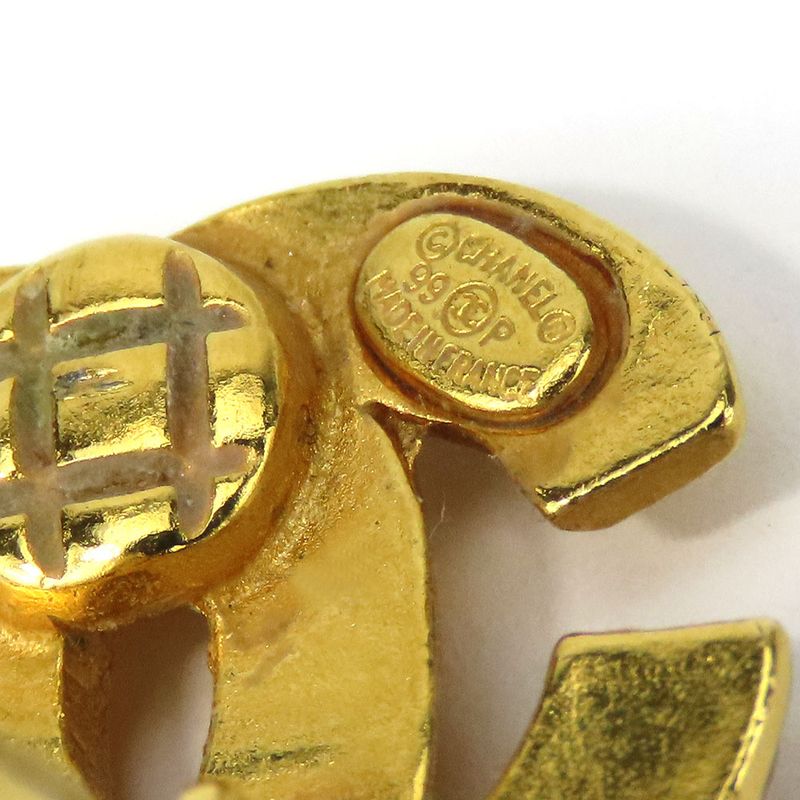 Chanel Earring Coco Mark Metal Gold Accessories 99P Plated Ladies Women Chanel