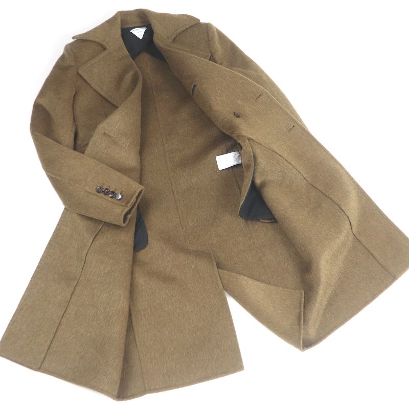 Bottega Veneta 2021 Wool Mohair Double Breasted Chester Coat