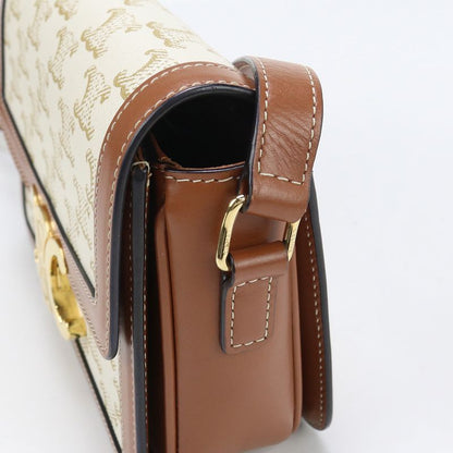 Celine Teen Triomphe Bag Triomphe Canvas 18888 2BZ4 01BC Shoulder PVC Calf