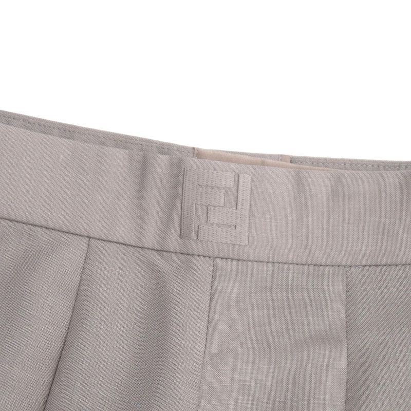 2023Fendi Shorts Size 36 FF Embroidery Double F Half Pants Made In Italy