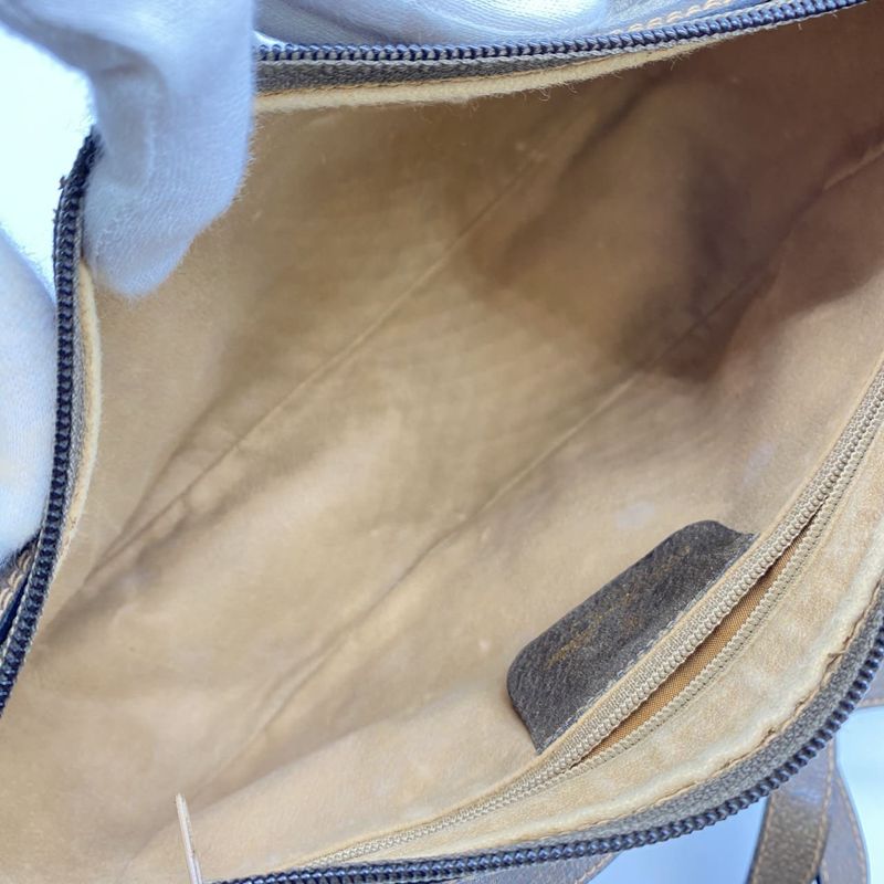 Gucci Old Gucci 89 02 Shoulder Bag GG Supreme Sherry Line Beige Brown Ladies