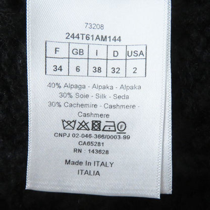 Christian DIOR 244t61am144 Alpaca Silk BEE Embroidery Cable Knit Sleeveless