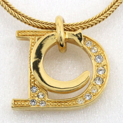 [dior] Christian Dior DC Gold Plated And Rhinestone Ladies 7.8g Necklace