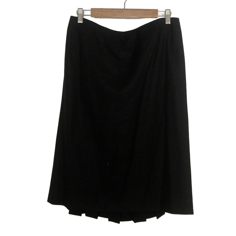 Hermes Long Skirt Size 42 L Women - Dark Grey Pleated