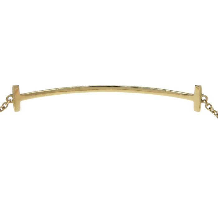 Tiffany & Co T Smile Diamond Bracelet 18K Pink Gold 750 Pink Gold Diamond 16cm