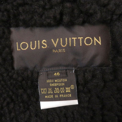 Louis Vuitton 100% Sheepskin Long Length Mouton Coat Brown 46 Made In France