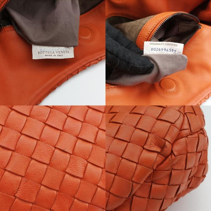 Bottega Veneta Campana Intrecciato Orange Lambskin B02699459y