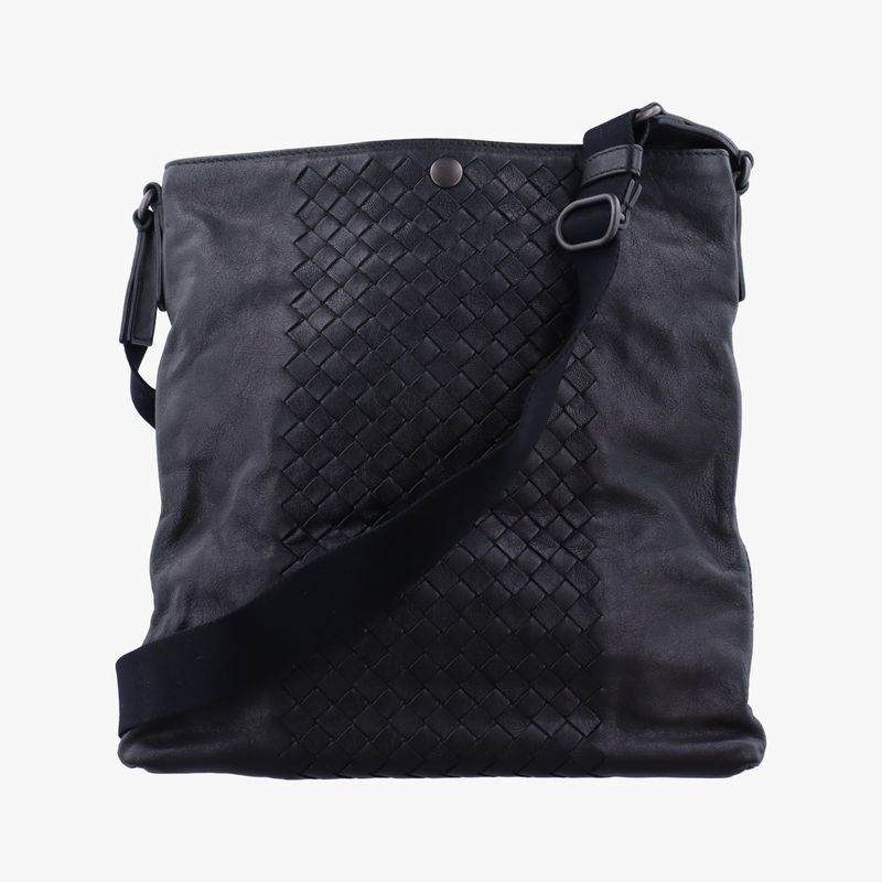 Bottega Veneta Intrecciato Black Lambskin B03396322z