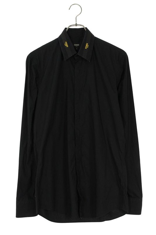 Fendi Fs0808 ADUY Collar Logo Long Sleeve Shirt Men 38