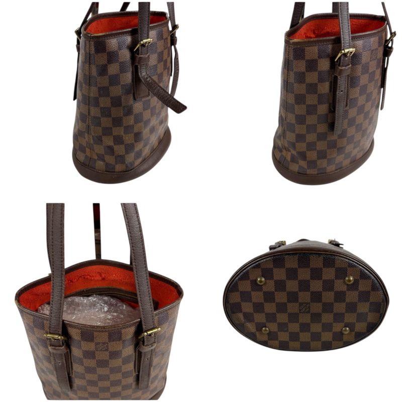 Louis Vuitton Petit Baguette Marais Mini Tote Bag Damier Leather Brown Shoulder