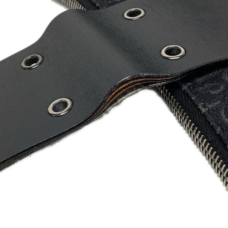 Dior/christian Dior Shoulder Bag Street Chictrotter Black And Gray Leather