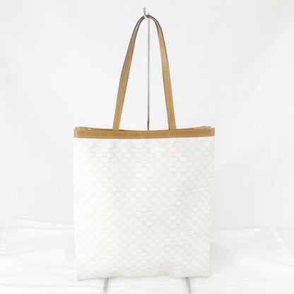 Celine Macadam Pattern Tote Bag Canvas Ladies White Blazon Engraved Logo