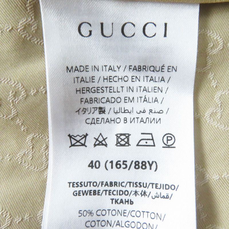 Gucci 2024 771441 GG Pattern Belted Wide Sleeves Oversilhouette Long Single