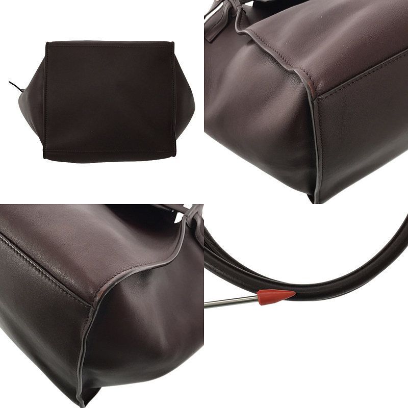 Celine - Big Bag Small 2-way Shoulder Bag Calfskin Burgundy Women