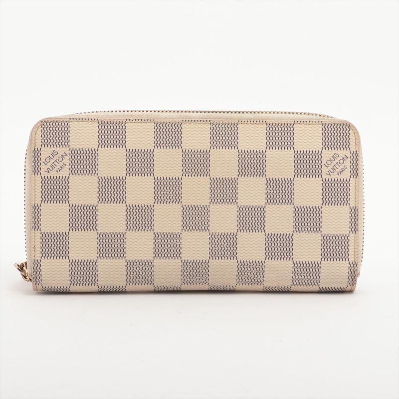 Louis Vuitton Damier Azure Zippy Wallet Round Zip Wallet Long Wallet N60019