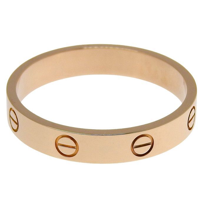 Cartier Mini Love Ring 18K Pink Gold 750 Pink Gold #63 Equivalent To Size 13