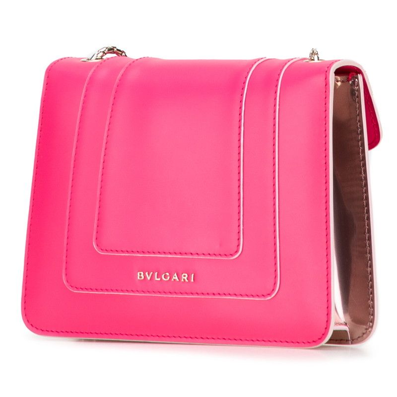 Bulgari Serpenti Forever Chain Shoulder Bag Pink Leather Women Bvlgari