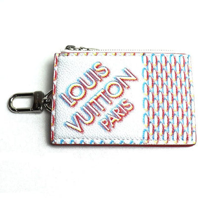 Louis Vuitton Double Zip Card Holder Coin Case Damier Spray Multicolor M81430