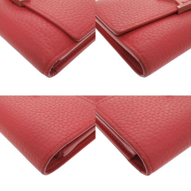 Louis Vuitton Portefeuille Capucino Compact M62158 Leather Red Trifold Wallet
