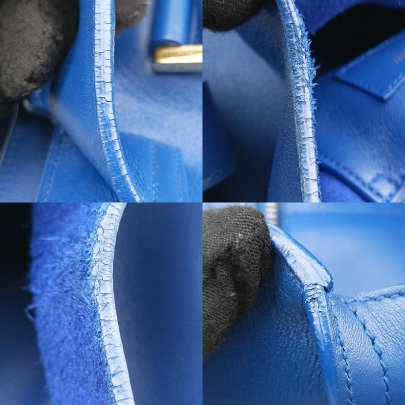 Yves Saint Laurentyves Saint Laurent Baby Cabas Su Blue Leather 394461 Gnr394461